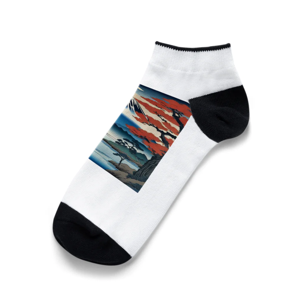 Ikinuke collection Caseの日本の文化 Ankle Socks