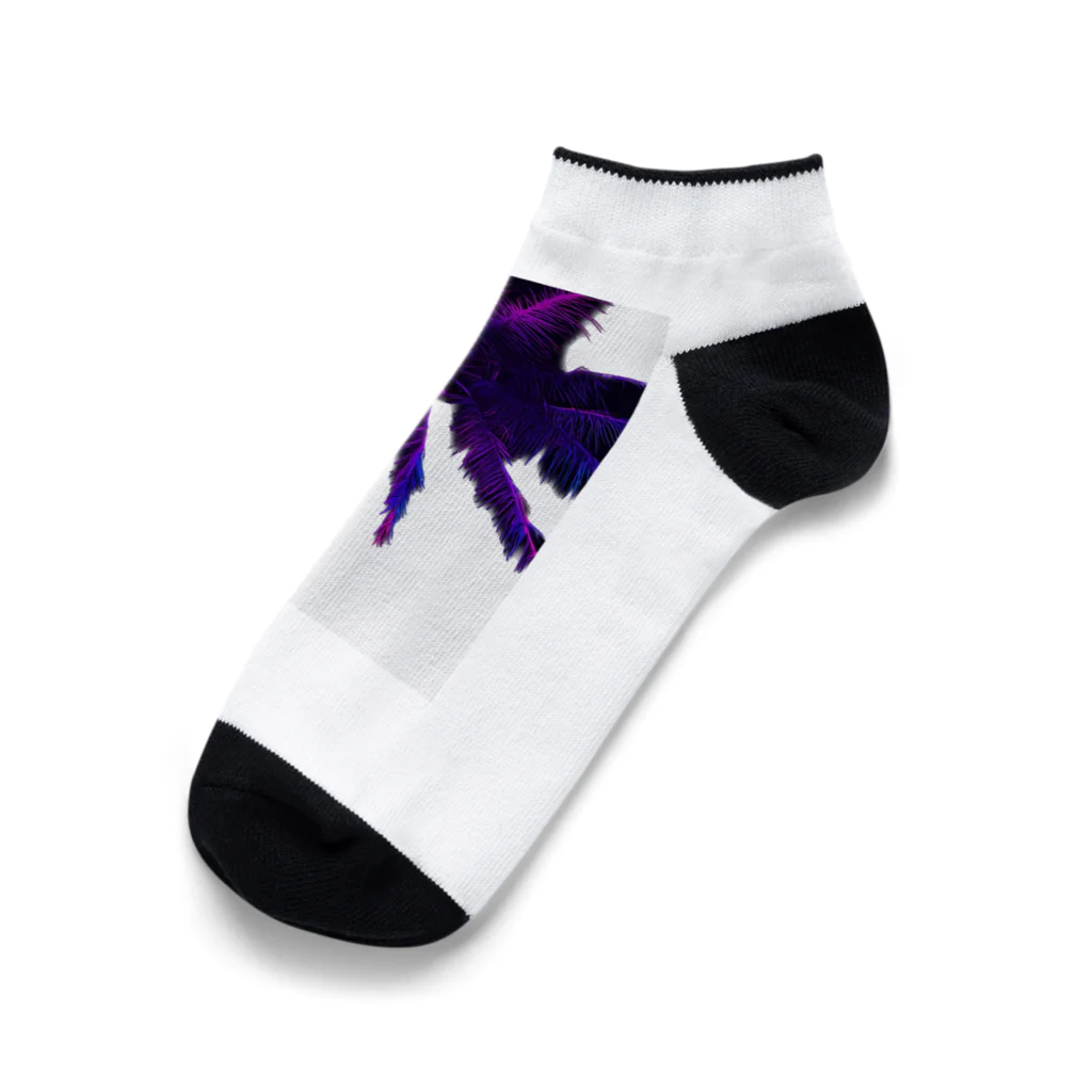 sqyqqのネオンヤシの木 Ankle Socks