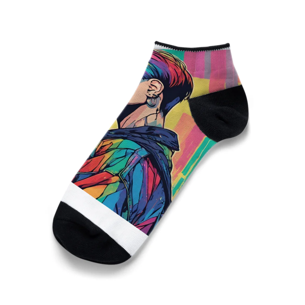 LGBTQ-のカラフル Ankle Socks
