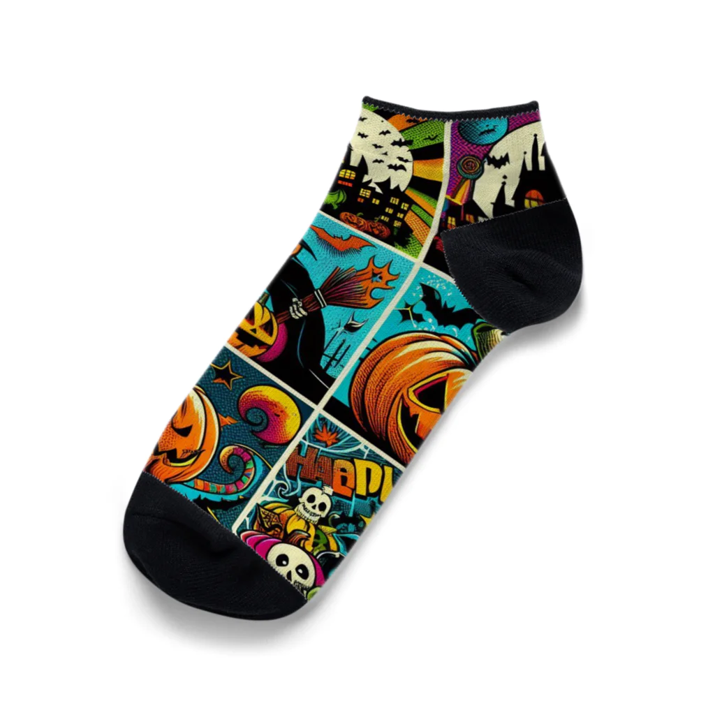 momonekokoのポップなハロウィン Ankle Socks