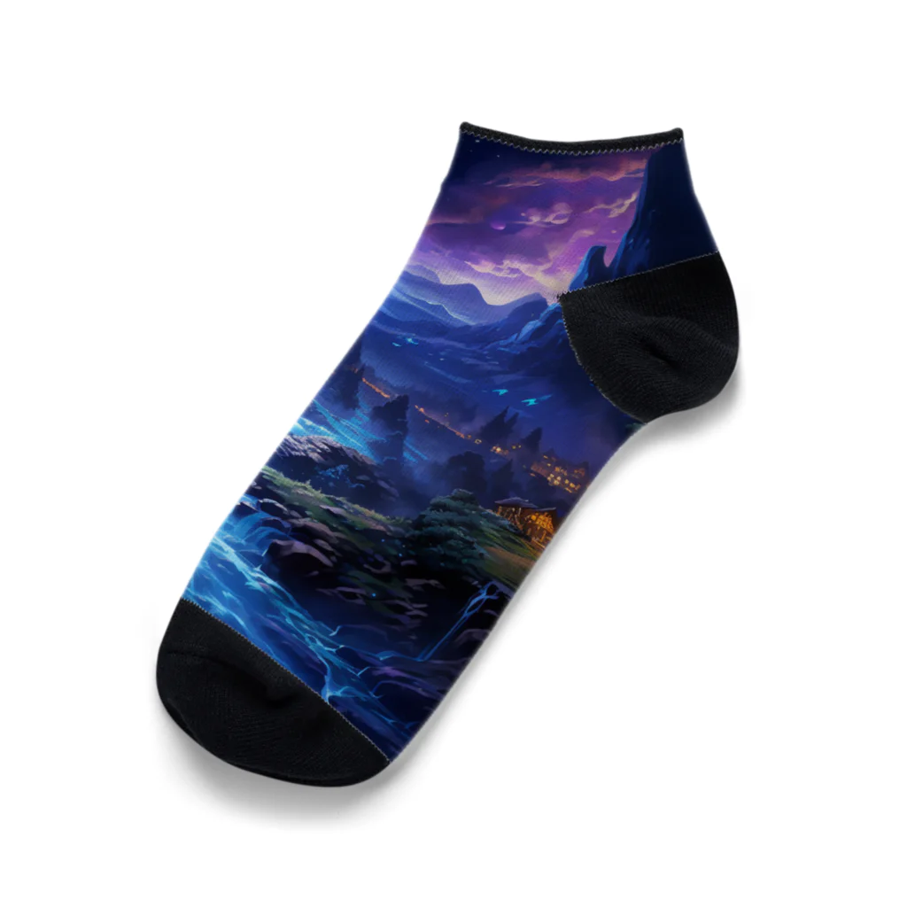 AQUAMETAVERSEの夜空　なでしこ1478 Ankle Socks