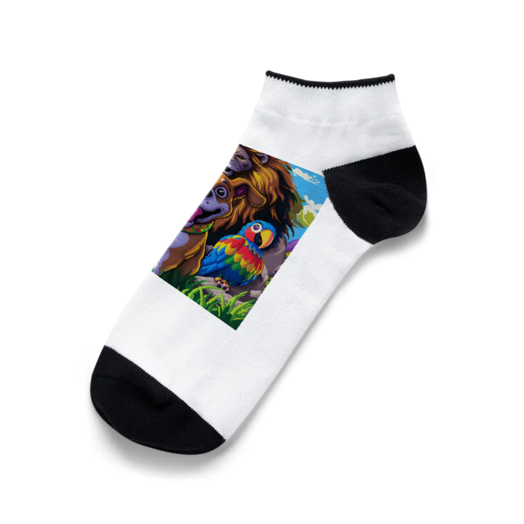 かてこの洋服販売所のジャングルトリオアニマル Ankle Socks