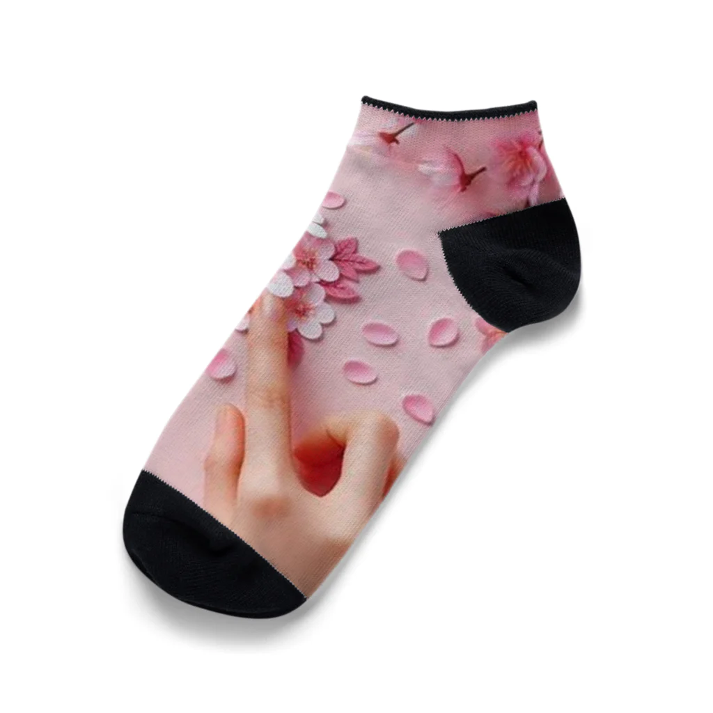 chapinnuのさくらの花びらで遊ぼう♪ Ankle Socks