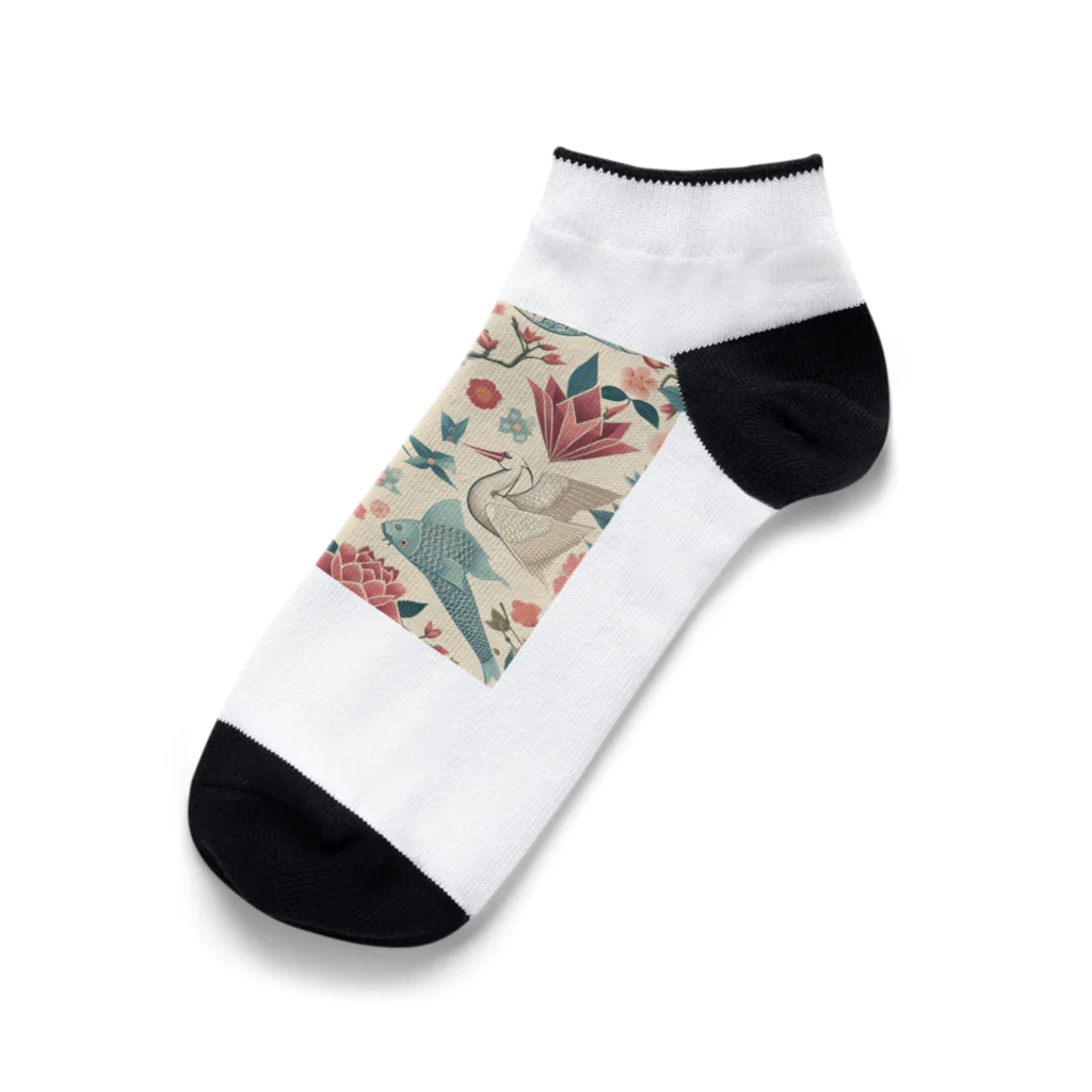 エレクトロエッセンスの和風 Ankle Socks