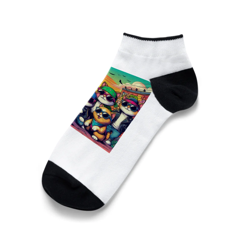 なるたか屋のギャング猫 Ankle Socks