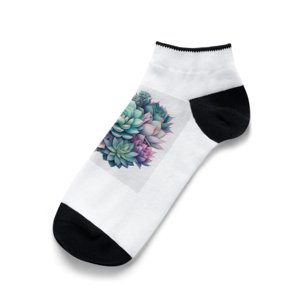 lil_tanikuの綺麗な多肉植物グッズ Ankle Socks