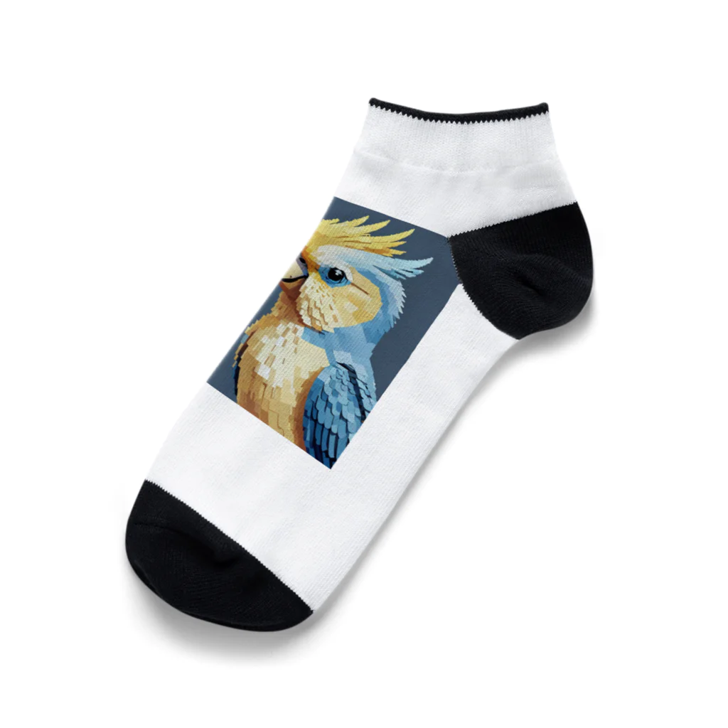 インコグッズのオカメインコとセキセイインコ Ankle Socks