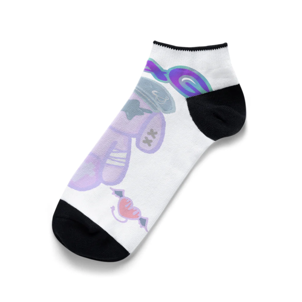 hiyori-art-のサブカルうさちゃん Ankle Socks