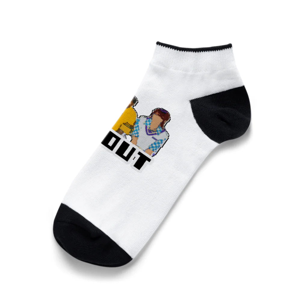 ZipOutのドット絵Zipさん靴下 Ankle Socks