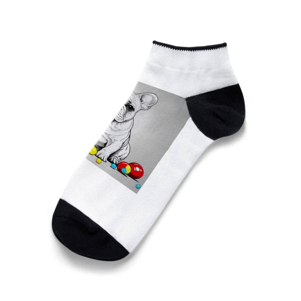 morisutoのいたずら好きなフレンチブルドッグ Ankle Socks