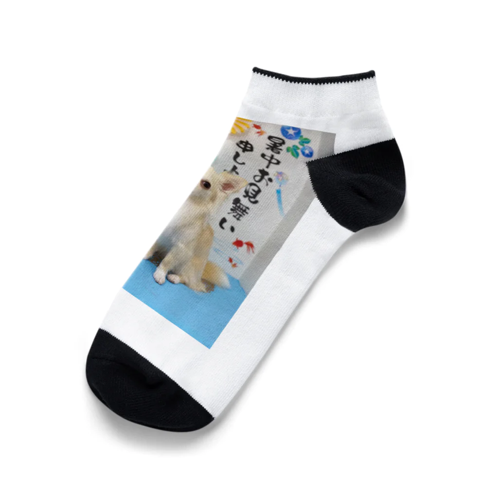 kutachanelのロングコートチワワのクウ太 Ankle Socks