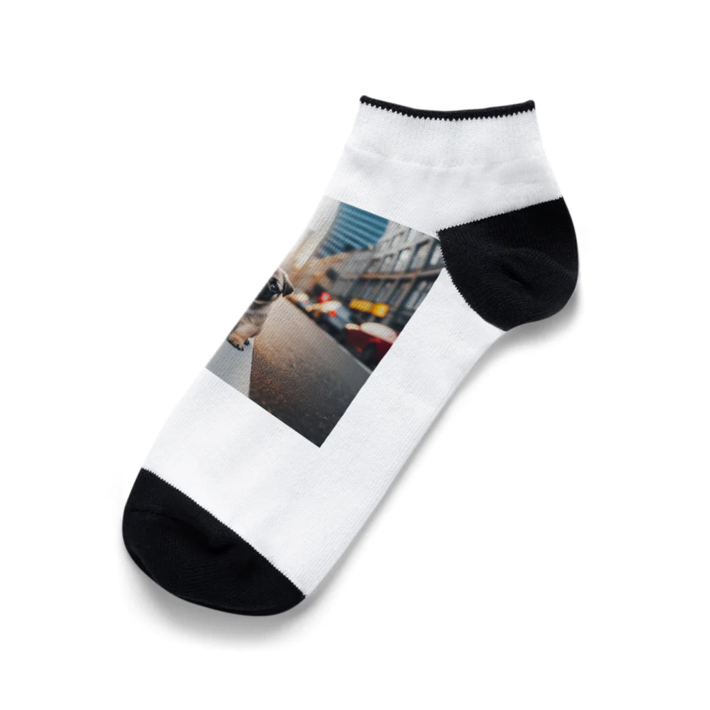 koumeiのみちにパグ2 Ankle Socks