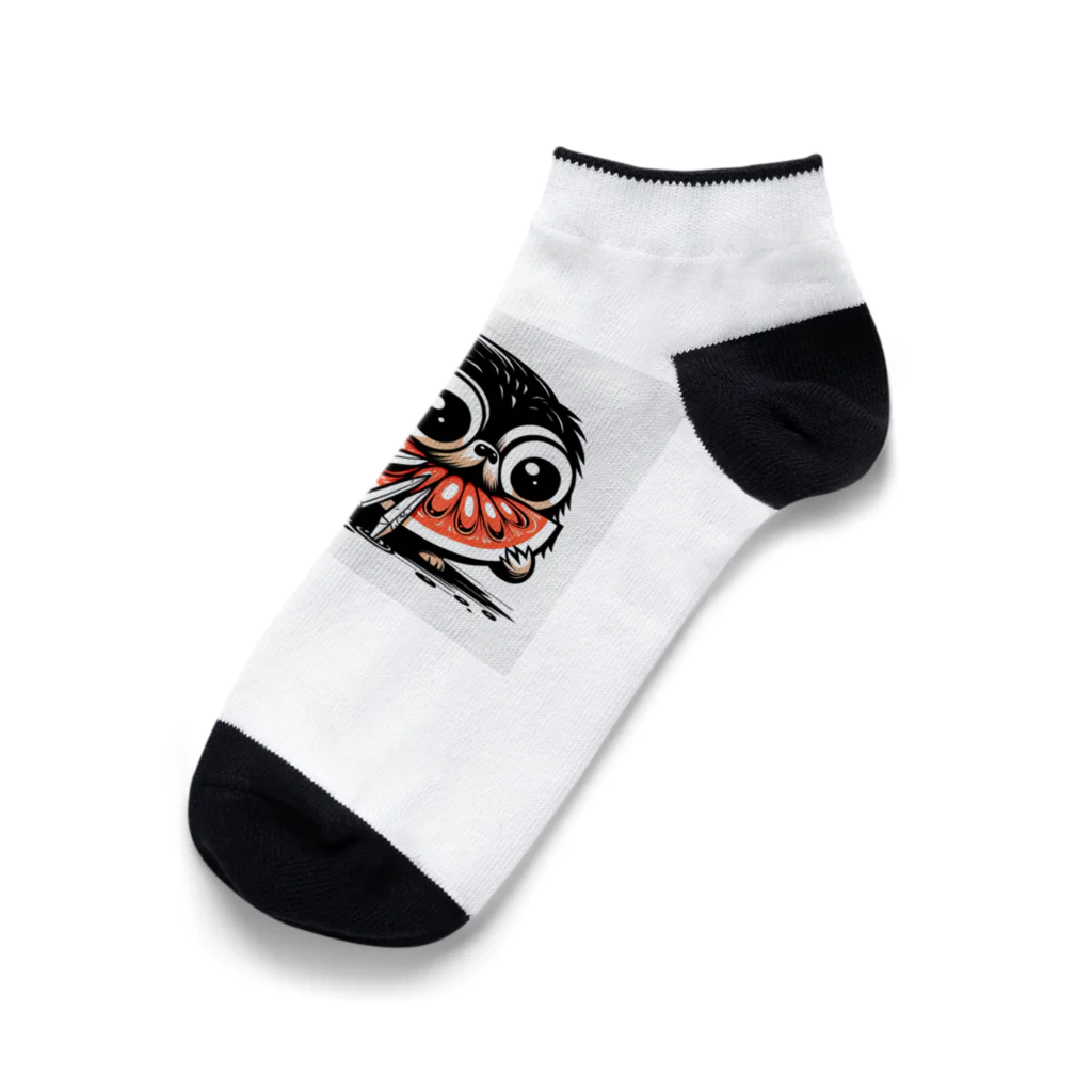 m_uu33ショップのホラーなペキニーズ Ankle Socks