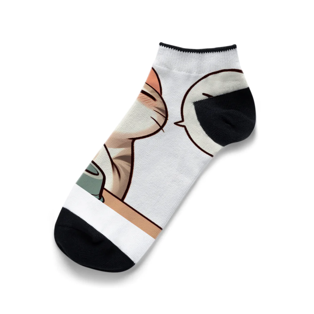 ニャンHouseのサンキュー猫 Ankle Socks