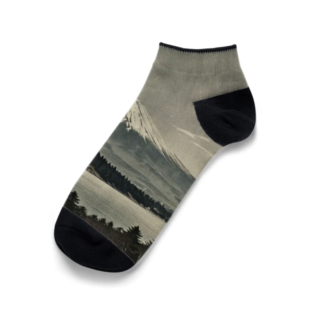 Kaz_Alter777の古風な富士山 Ankle Socks