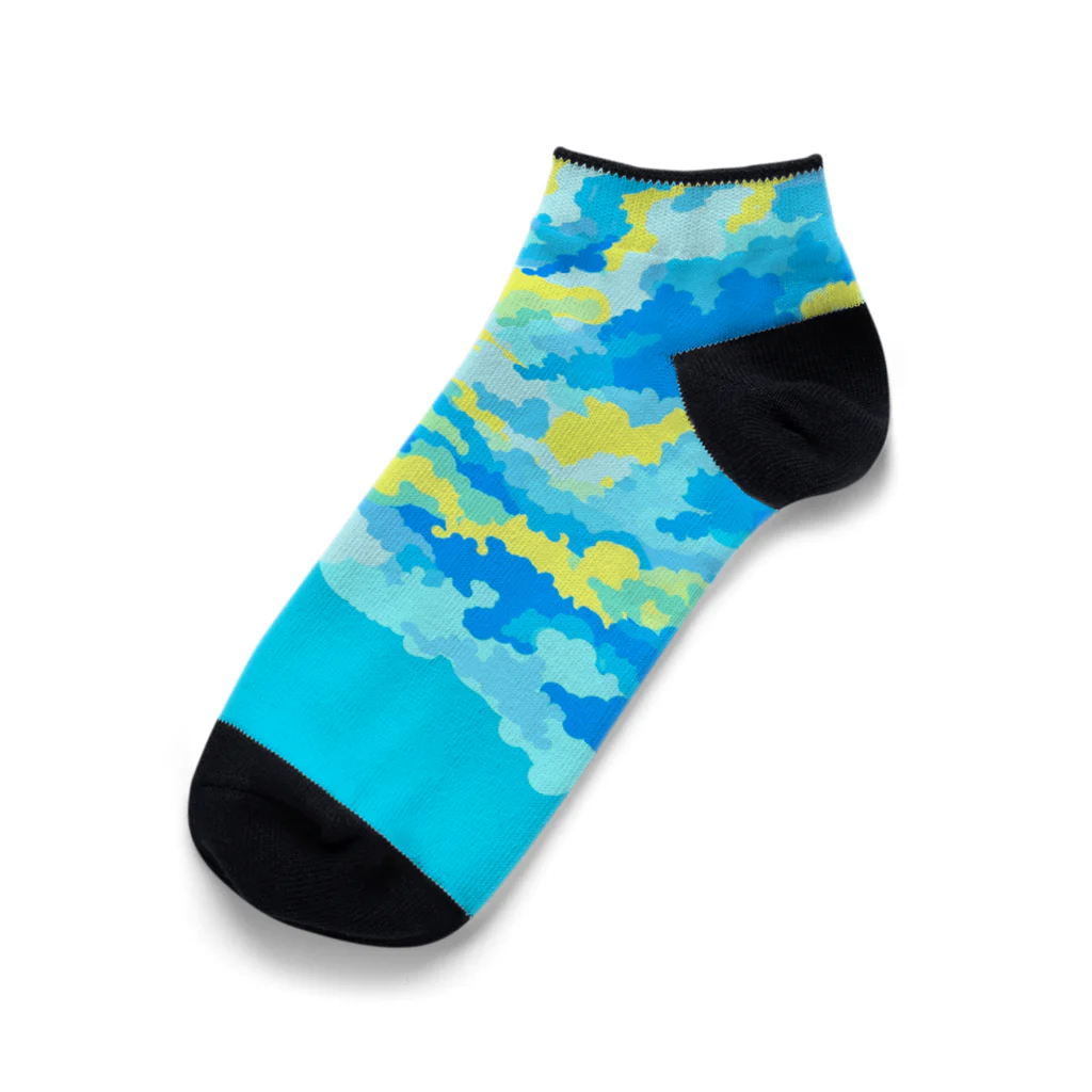 すずめの青い雲 Ankle Socks