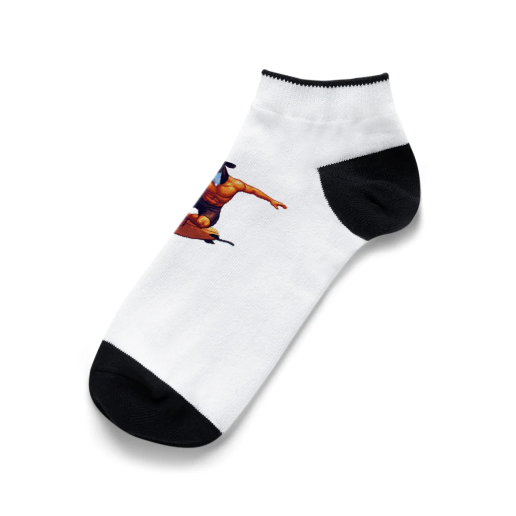 Isekai_animal_manの夏だ！ウシもサーフィン Ankle Socks