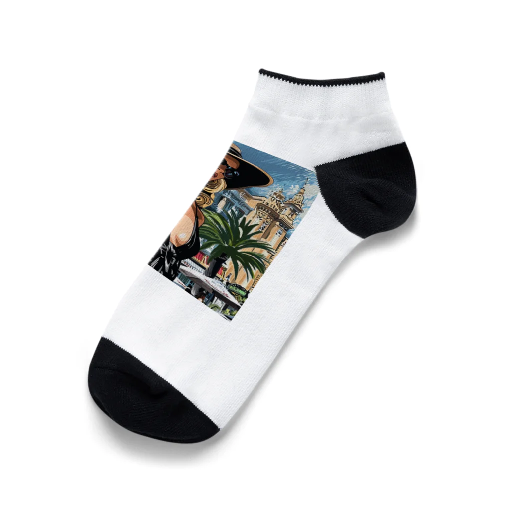 AQUAMETAVERSEのモナコのマダム　Tomoe bb 2712 Ankle Socks