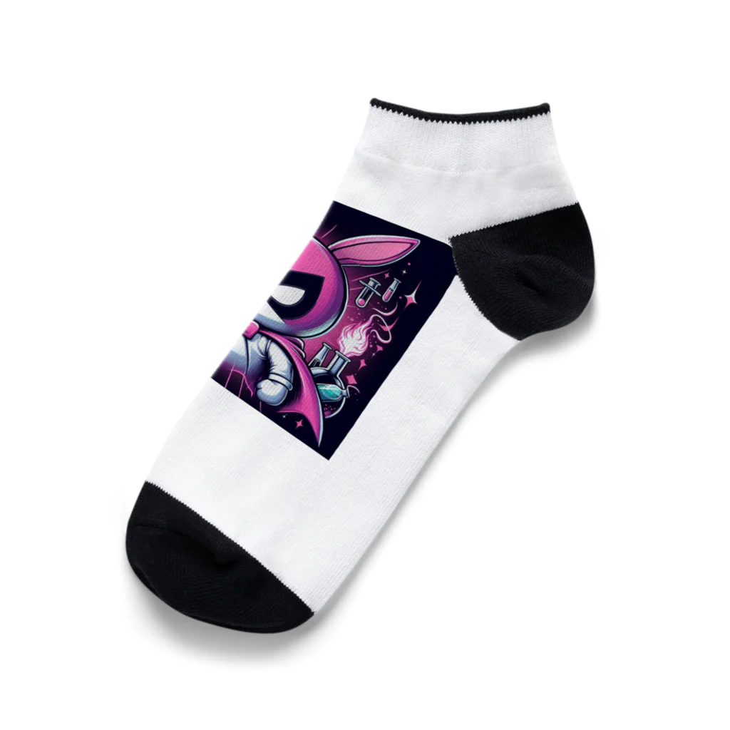 suzuri18026のうさぎ科学者 Ankle Socks