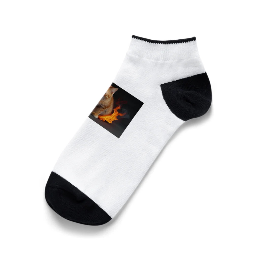 AItamの炎の守護者「炎タイプの猫」 Ankle Socks