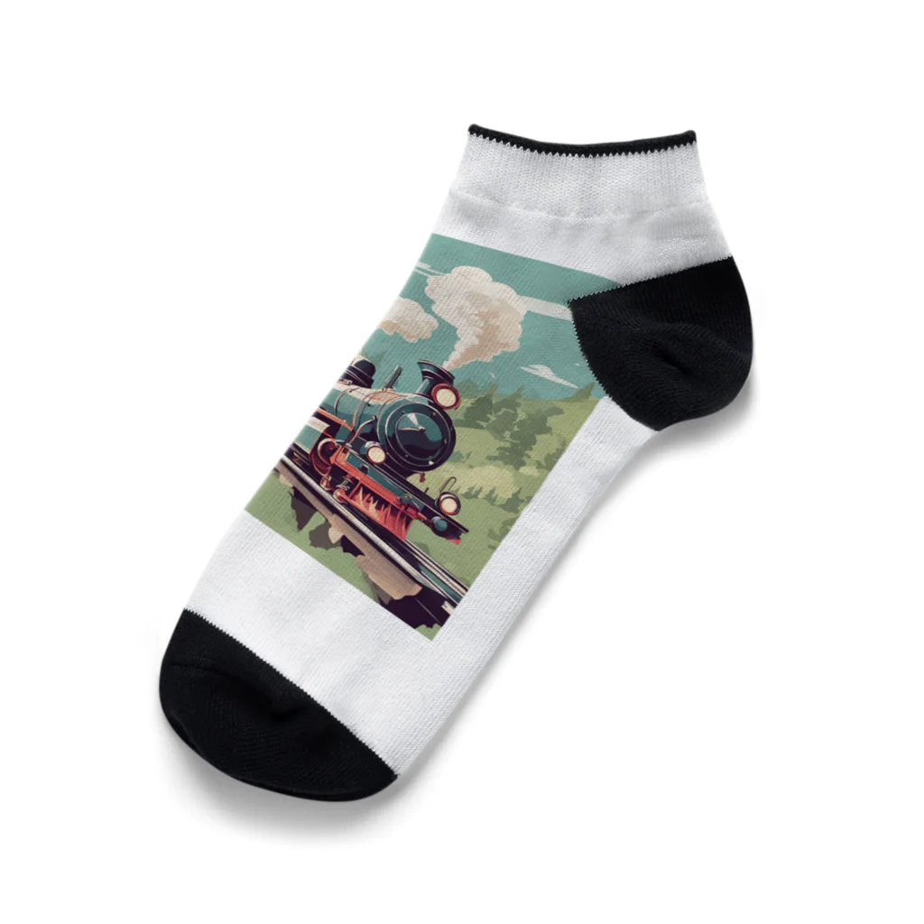 atoyuki_SHOPの可愛い機関車 Ankle Socks