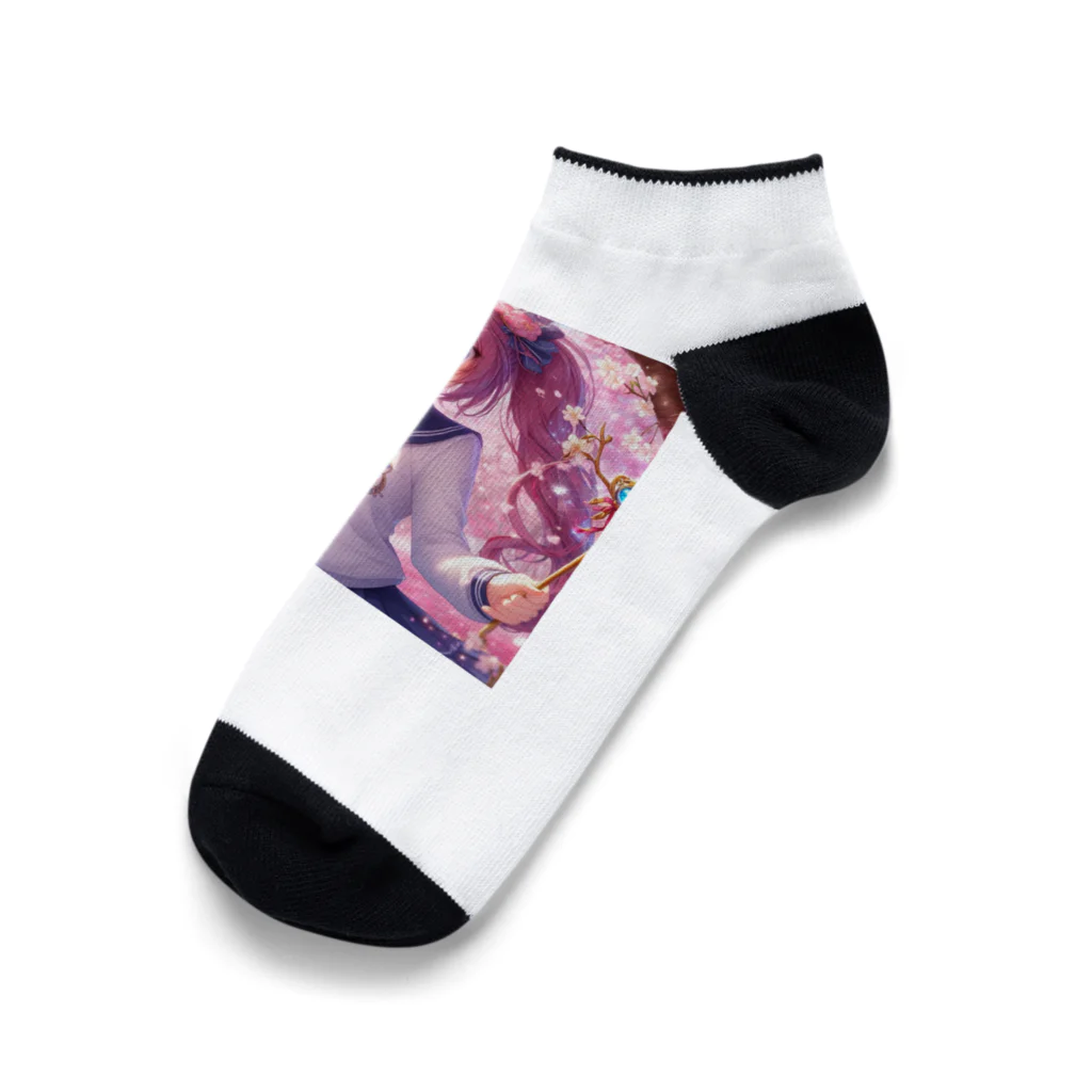 RUI_のオリジナルショップのかわいい女の子のキャラクターグッズ Ankle Socks