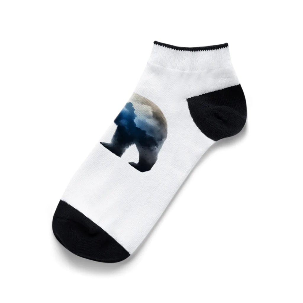 ソラノカナタのシロクマ　空　 Ankle Socks