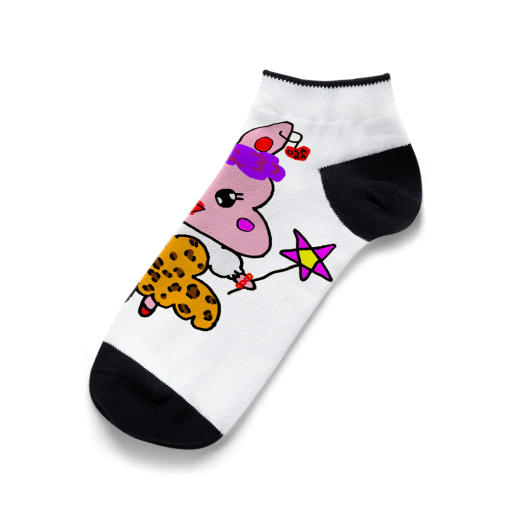 なんかクセになる販売店『あきょん』の大阪のオバウサちゃん Ankle Socks