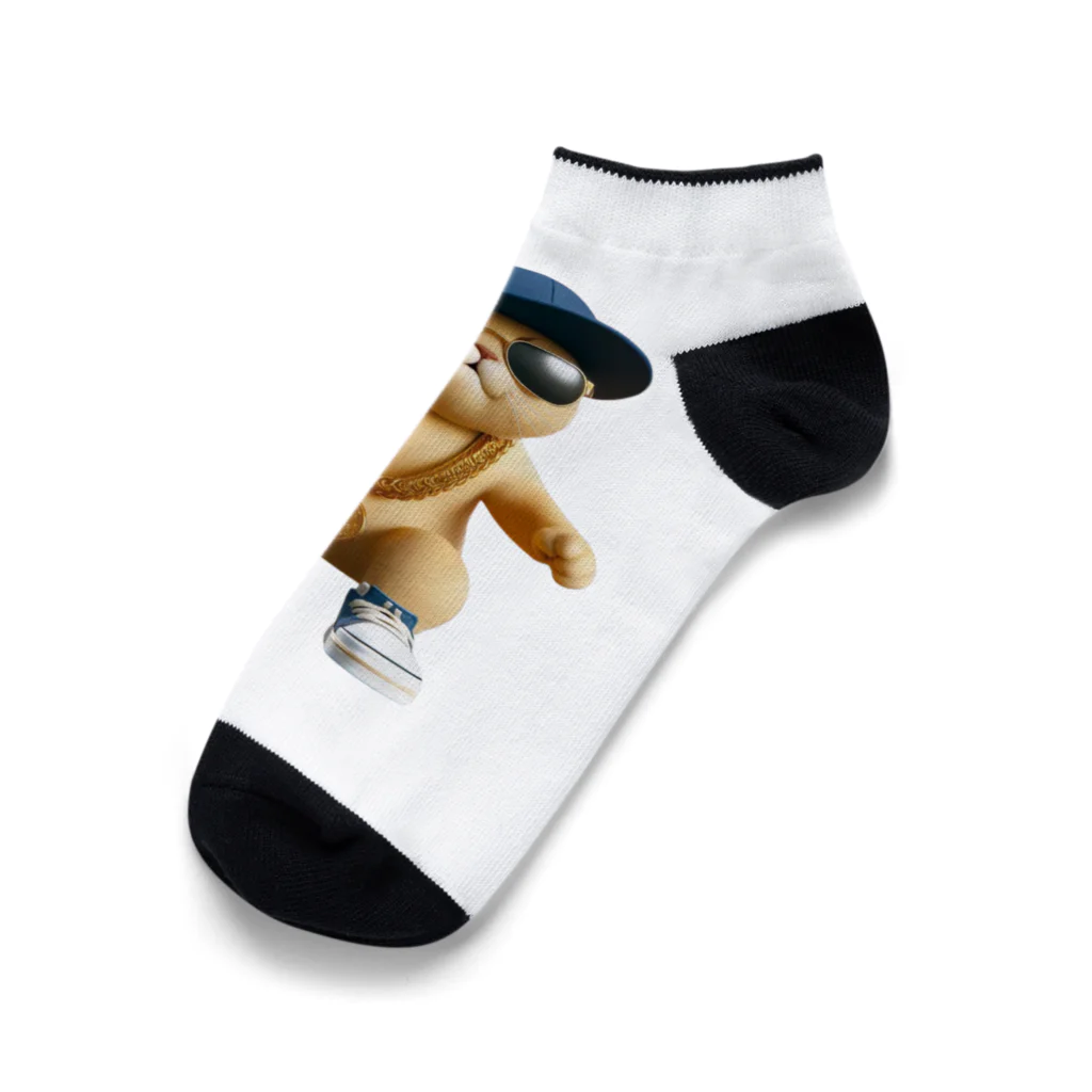 CatCuteClipsのラップ猫 ストリートスタイル Ankle Socks