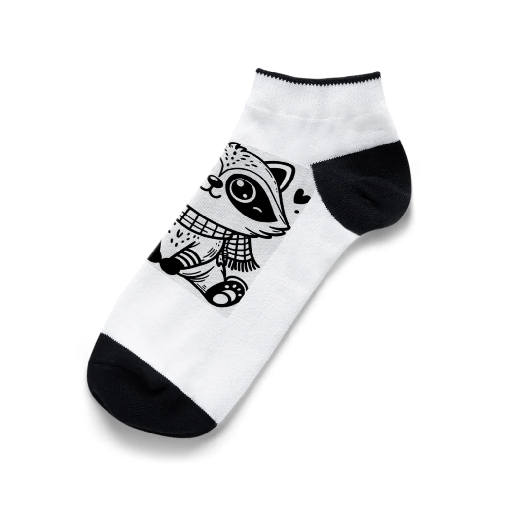 TAKU0822の可愛いアライグマのグッズ Ankle Socks