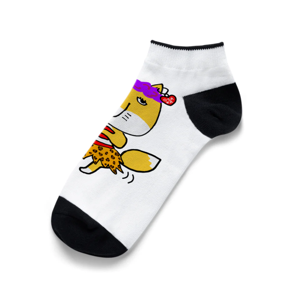 なんかクセになる販売店『あきょん』の大阪のオバチベスナちゃん Ankle Socks