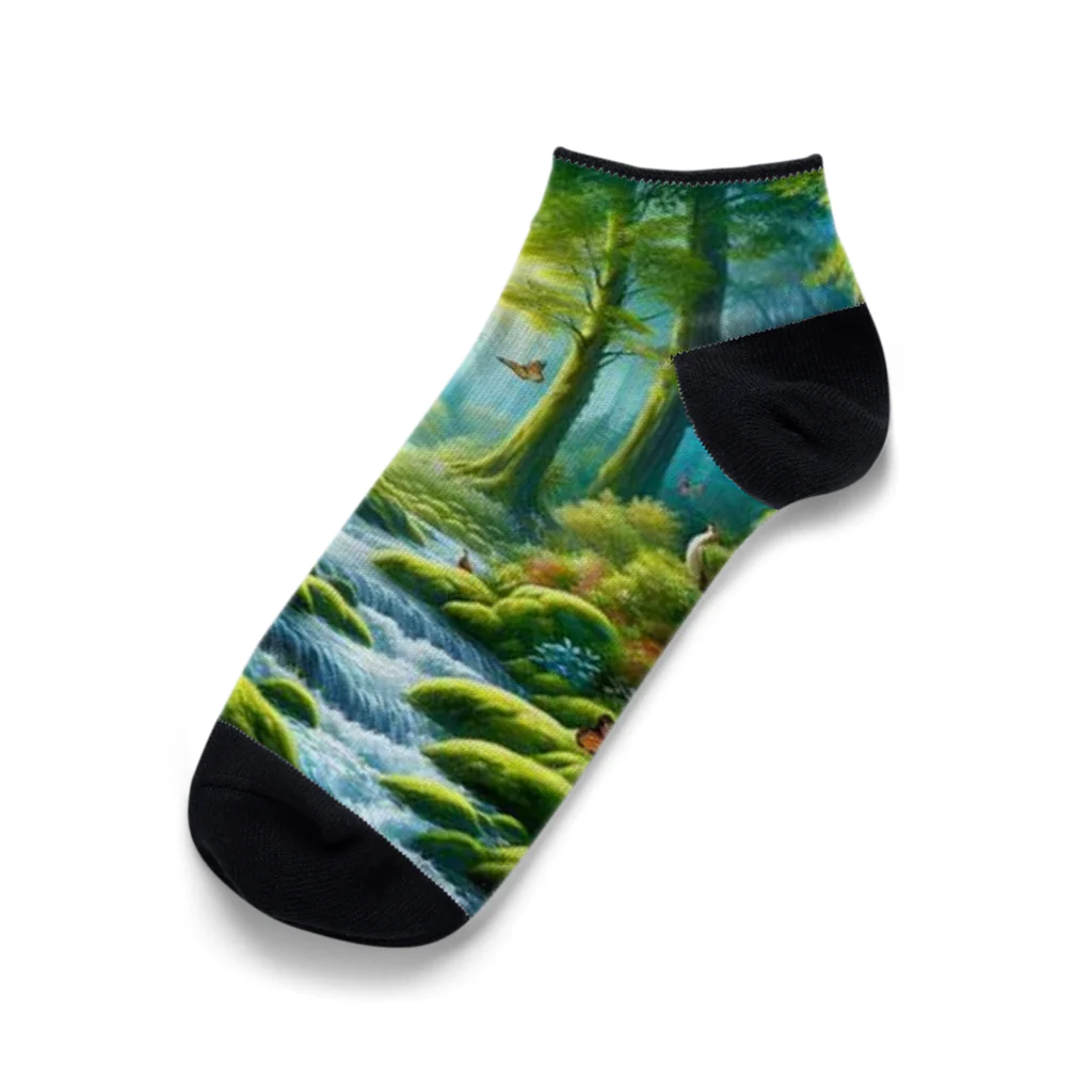 Rパンダ屋の「幻想的な森」グッズ Ankle Socks