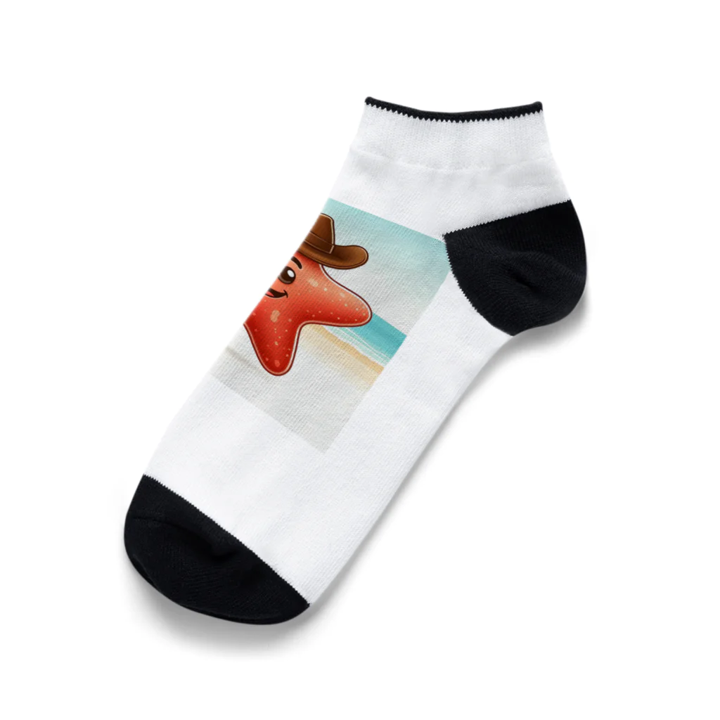 海の幸のカウボーイヒトデ Ankle Socks