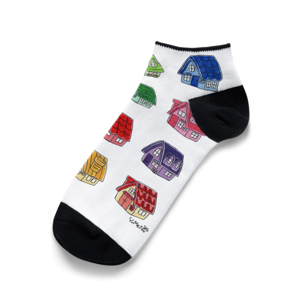 YUM DOLLSのカラフルなお家 Ankle Socks