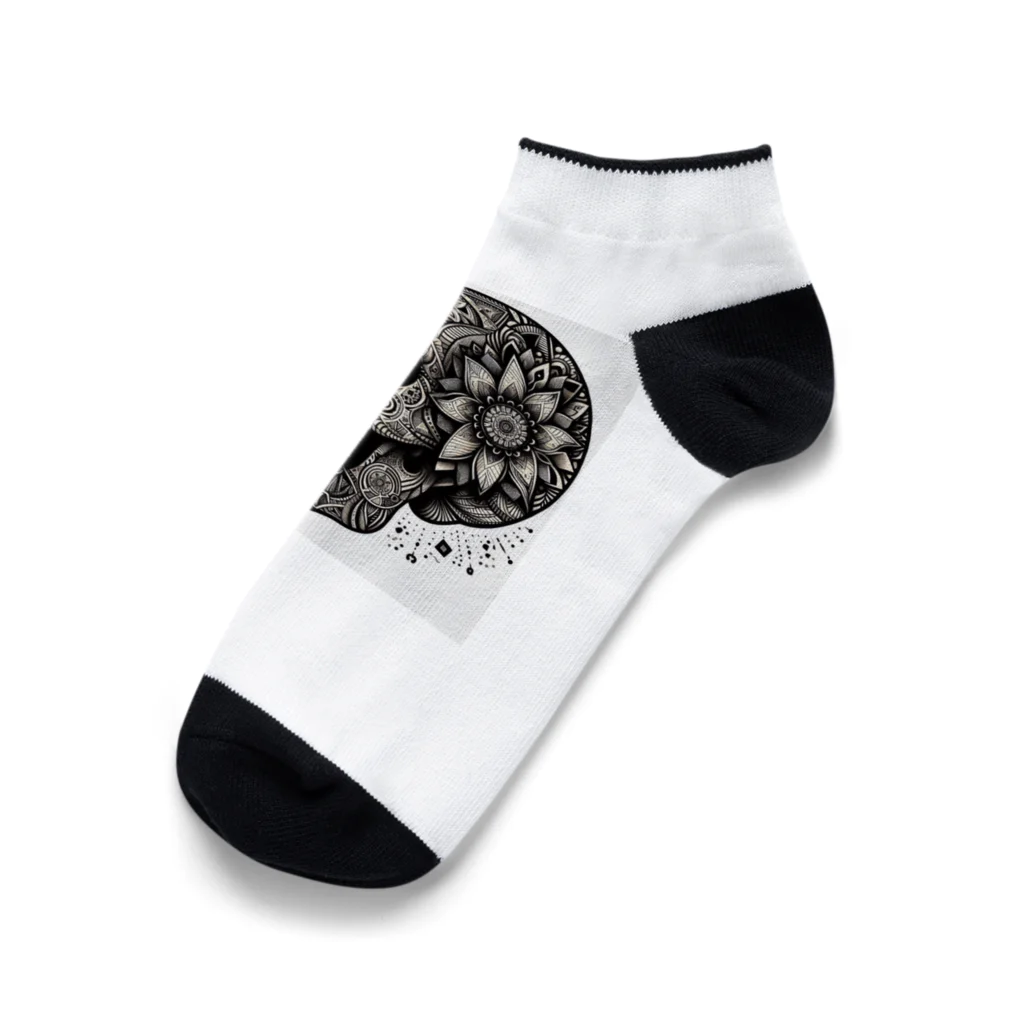 wワンダーワールドwのSKULL002 Ankle Socks