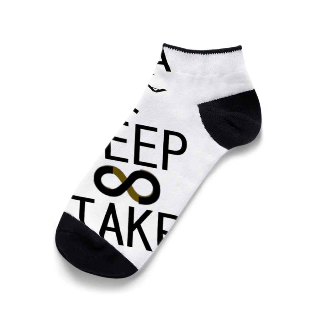HADAKAGEKKO(WEEP＆TAKE)のビッグWEEP＆TAKEロゴ 2 Ankle Socks