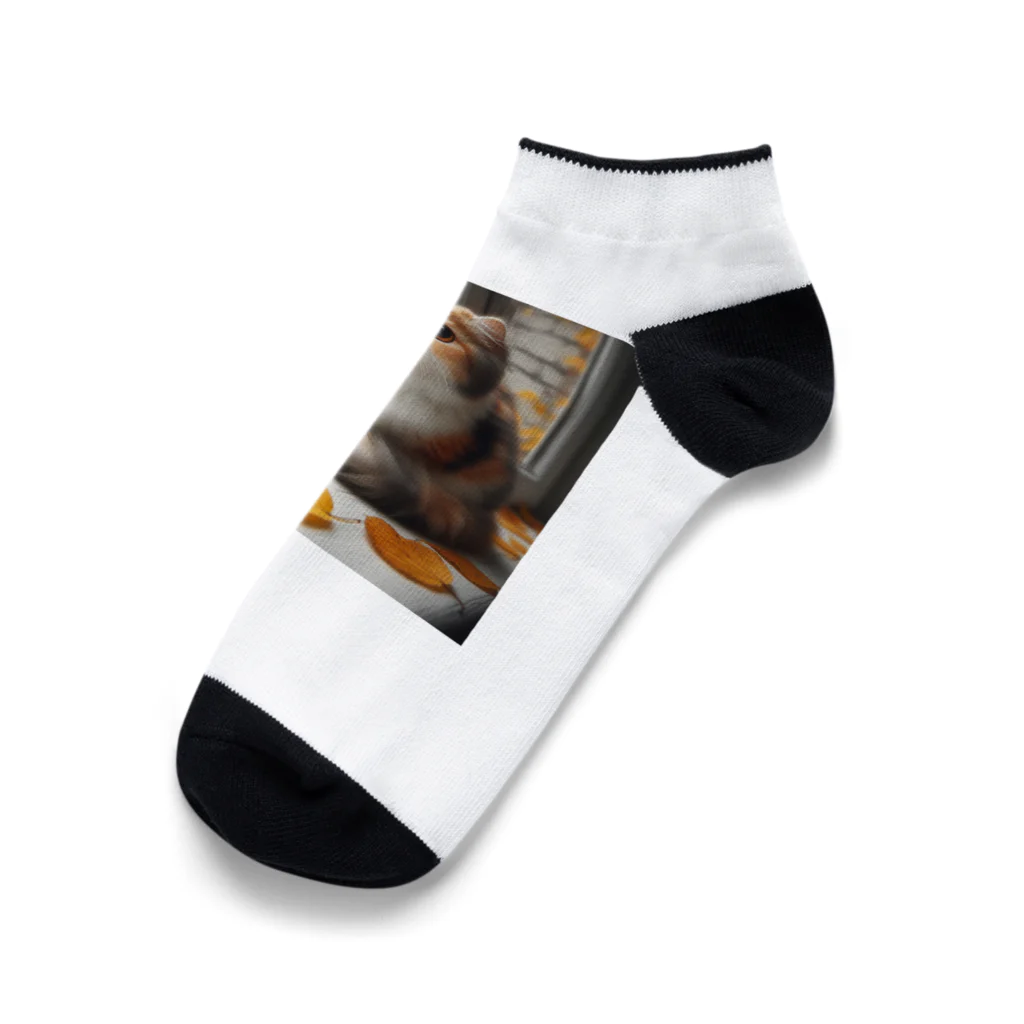 癒しの時間のかわいい三毛猫グッズ Ankle Socks