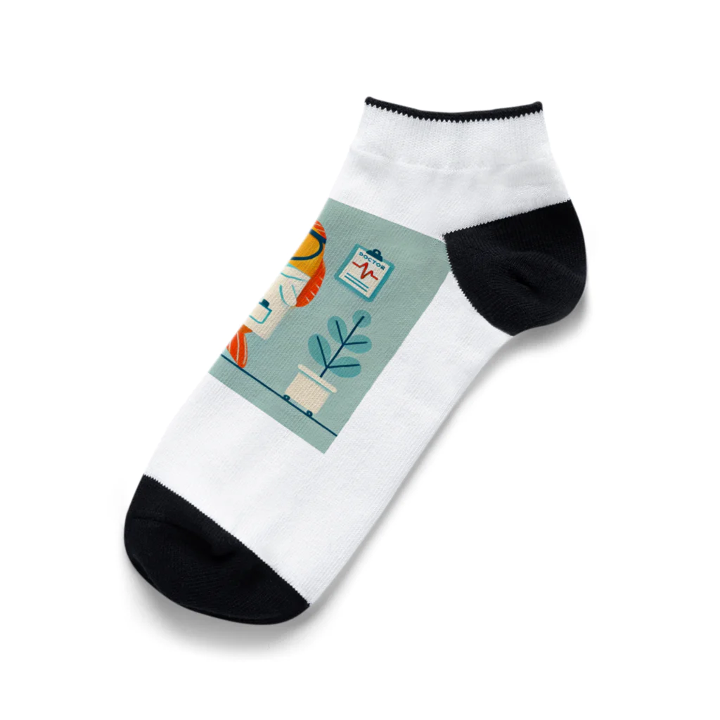 海の幸のドクターフィッシュ医師 Ankle Socks