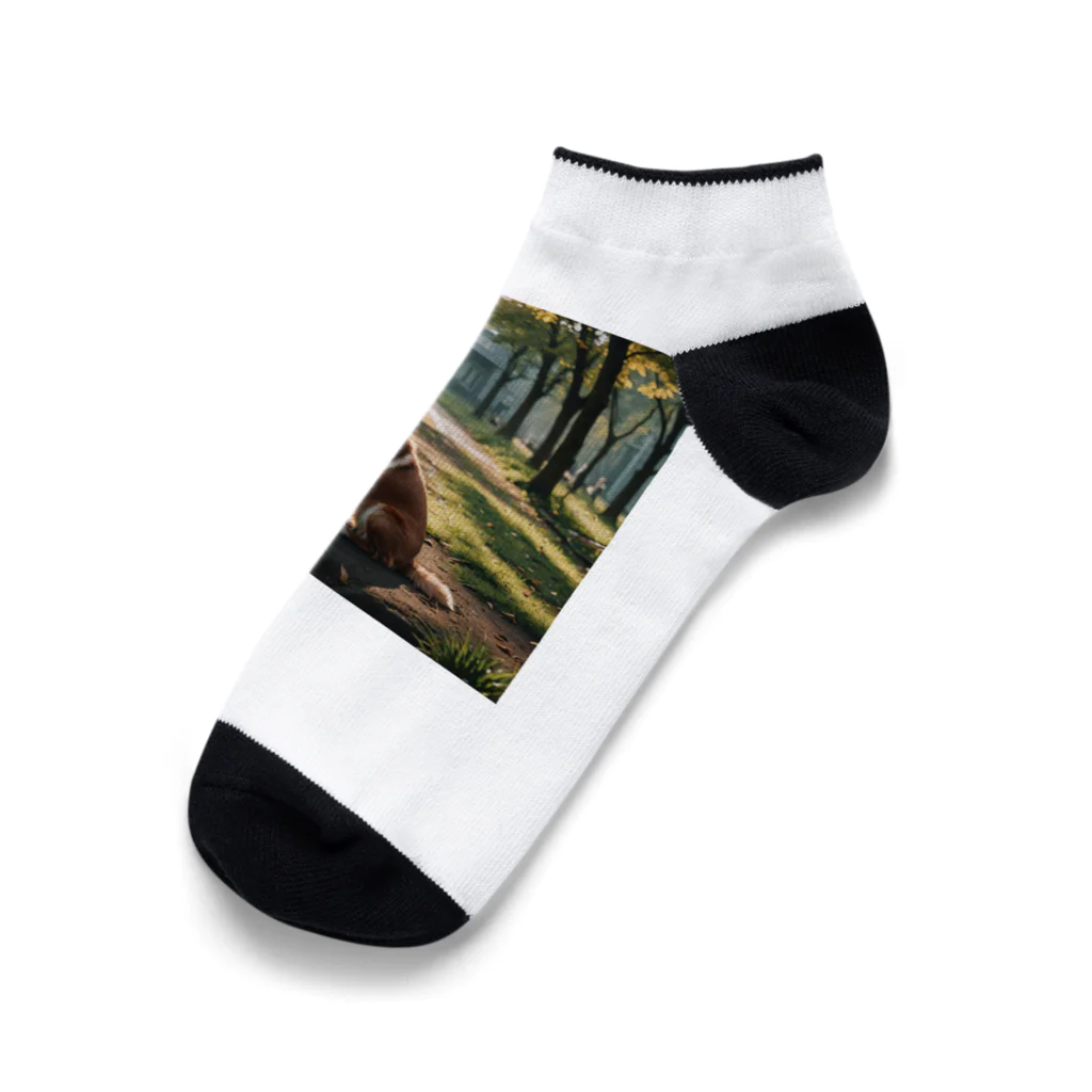 kokin0の横向きの犬 liting dog Ankle Socks