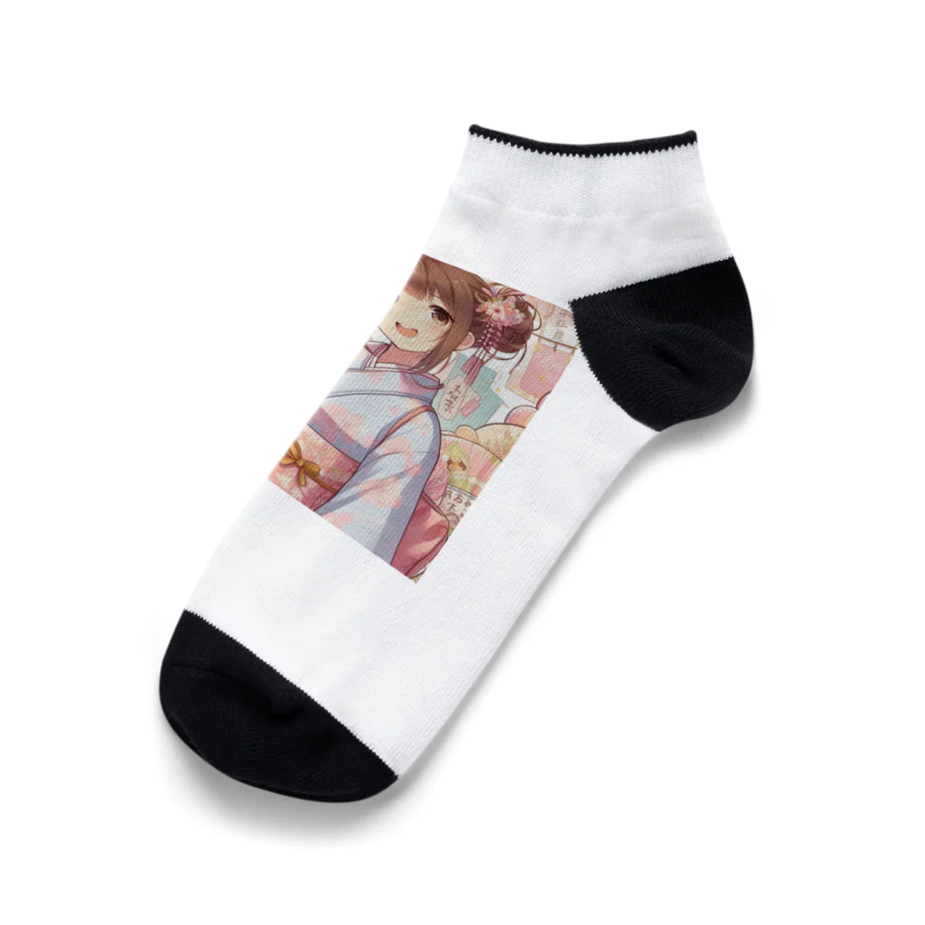 yukatagirlsのお祭り好きのＪＫ Ankle Socks