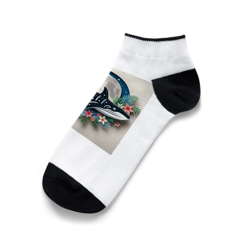 ココナッツアイランド©️のジンベイザメ Ankle Socks