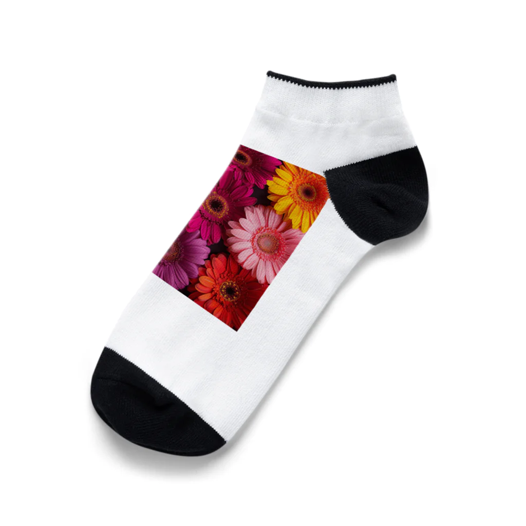 オンラインショップイエローリーフの色鮮やかな綺麗な花 Ankle Socks