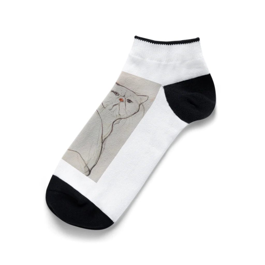 たまコロンの猫のたまさぶろう Ankle Socks