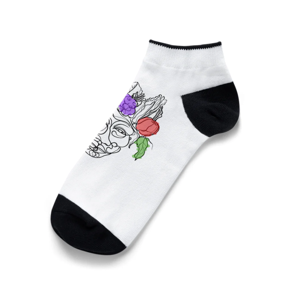 A-KdesignのArcimboldo風 Ankle Socks