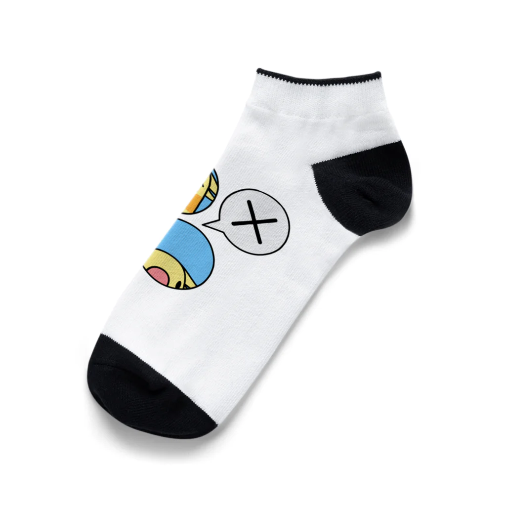 まめるりはことりのオカメインコばつ×【まめるりはことり】 Ankle Socks