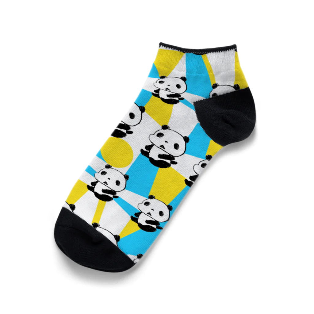 ゆらなんめがねのパンダパンダ Ankle Socks
