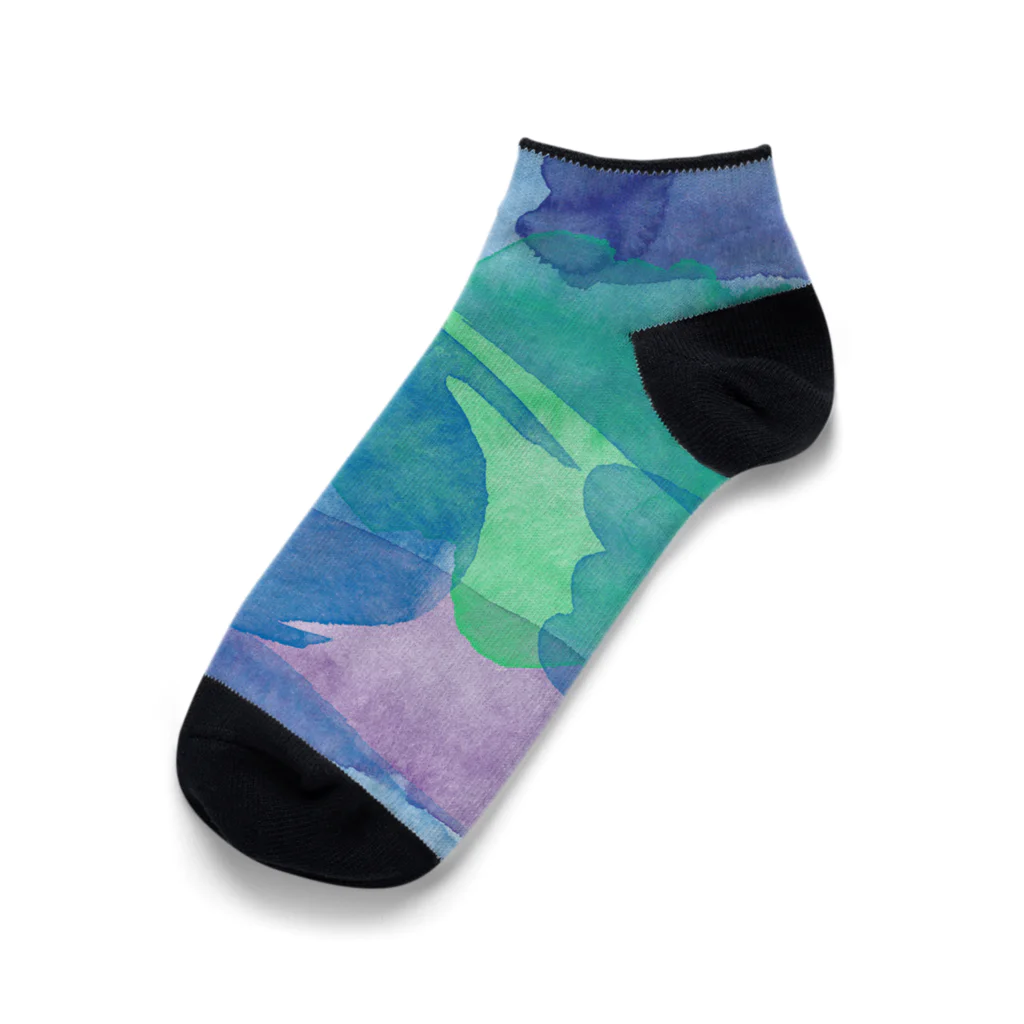 SANKAKU DESIGN STOREの梅雨時の紫陽花。 Ankle Socks