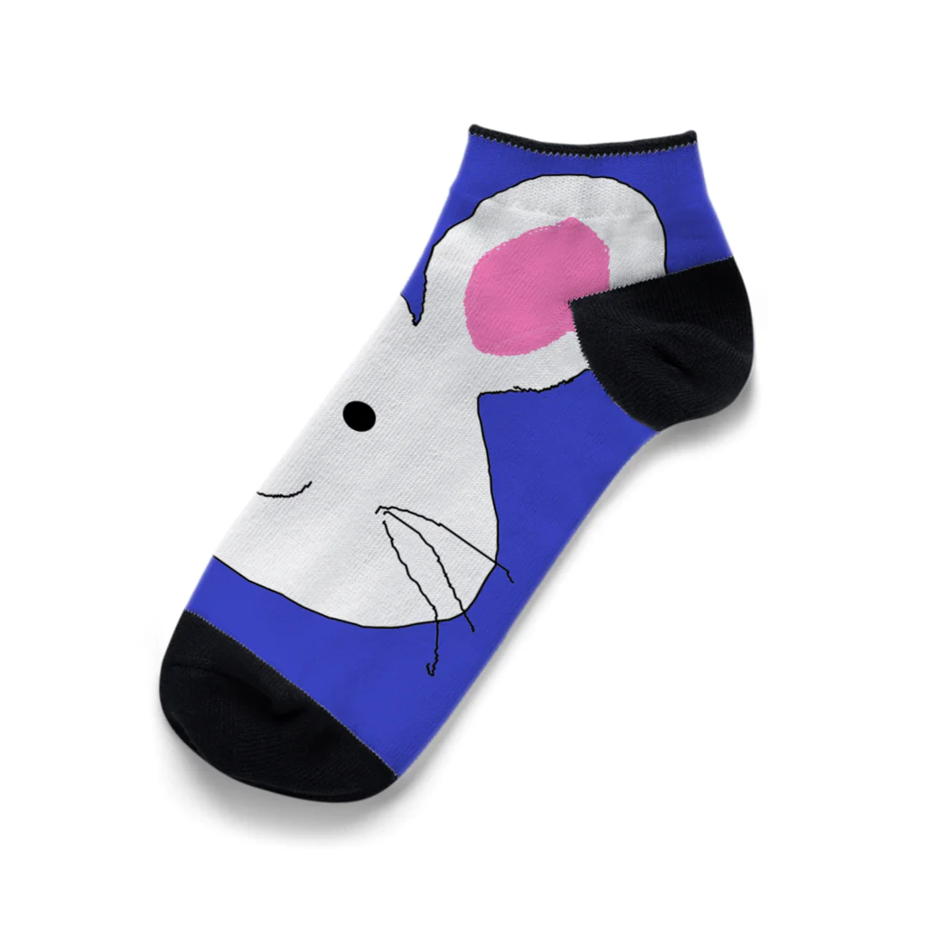 でおきしりぼ子の実験室のてがきうさぎ Ankle Socks