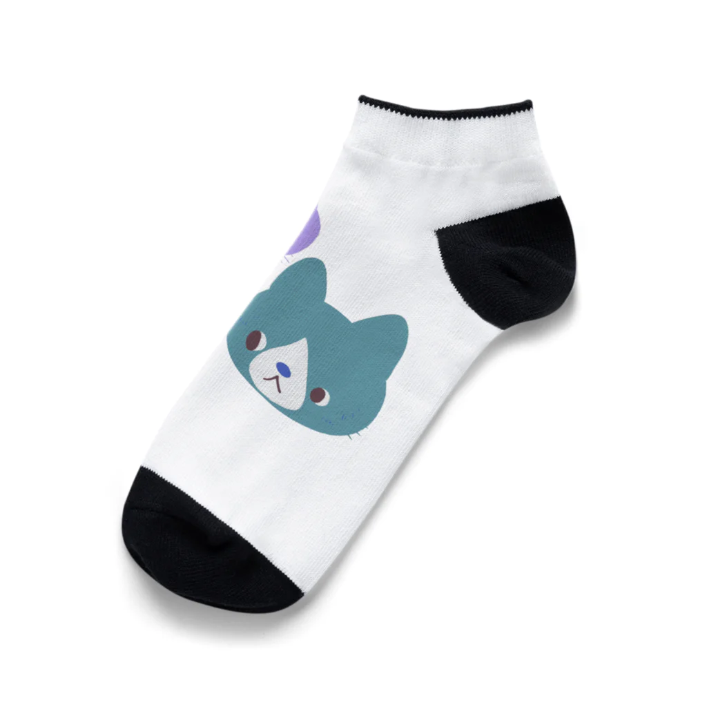 ぽんず保護猫40にゃんのくれよん猫 123 Ankle Socks