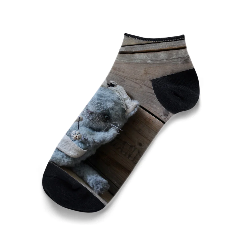 okotasのBlue cat Ankle Socks